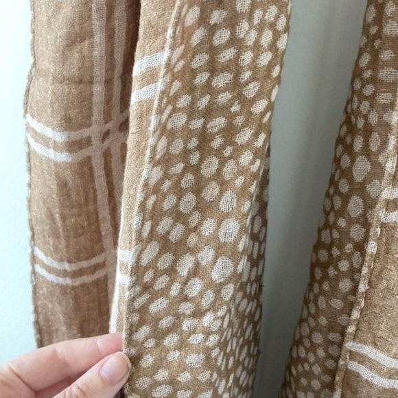 JCrew Beige Reversible Plaid Blanket Scarf - Picture 2 of 3